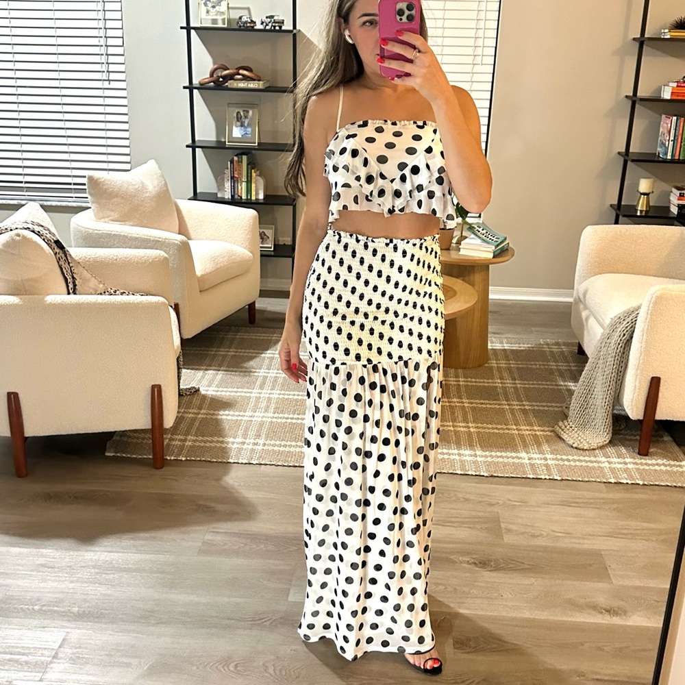 AFRM Polka Dot Dress Set